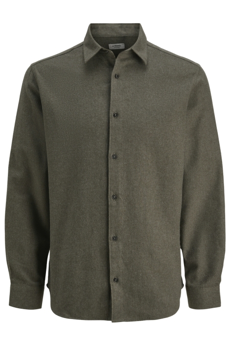 JJ Rebel groene heren overhemd | Vooraanzicht