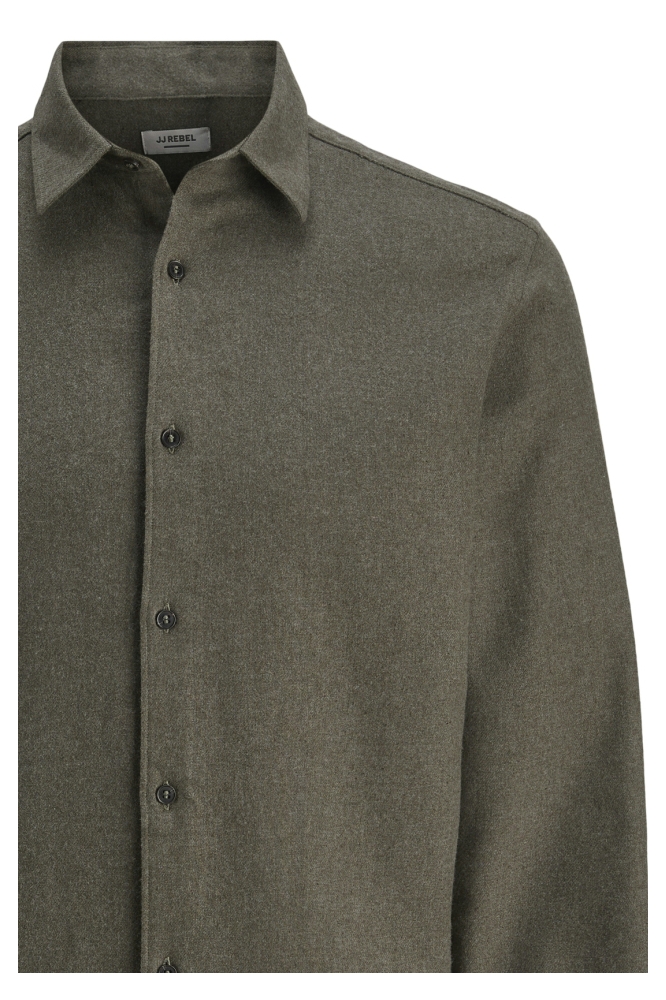 JJ Rebel groene heren overhemd | Close up