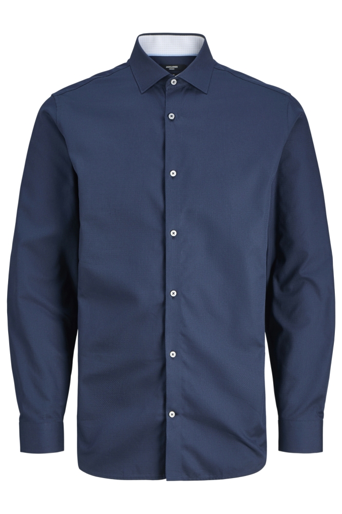 Jack & Jones blauwe heren overhemd | Vooraanzicht