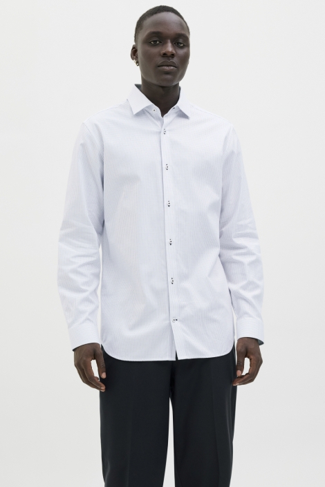 Jack & Jones witte heren overhemd | Model vooraanzicht