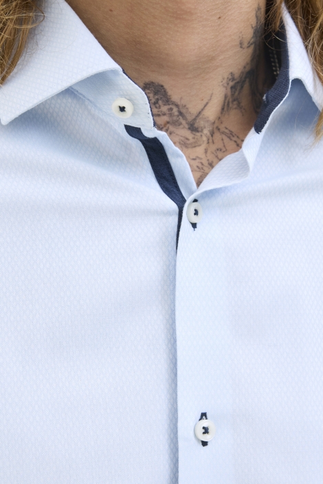 Jack & Jones blauwe heren overhemd | Close up