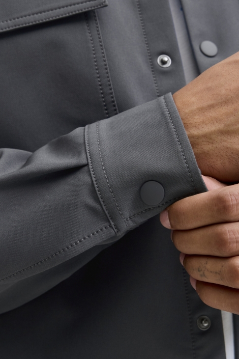 Jack & Jones grijze heren overhemd | Close up