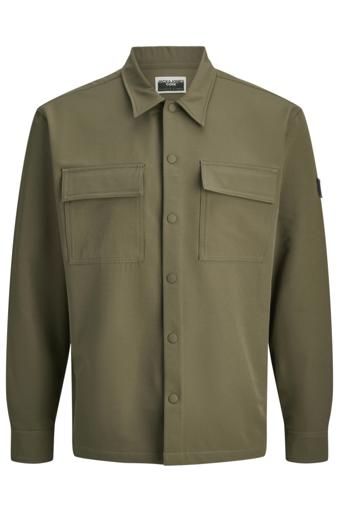 Jack & Jones groene heren overhemd | Vooraanzicht