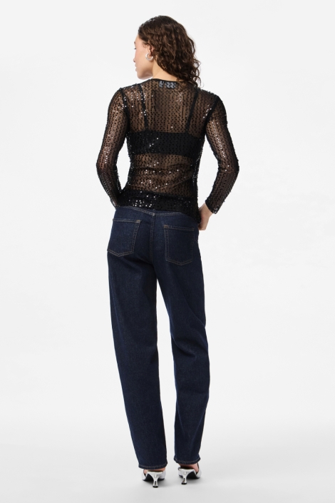 Pieces zwarte dames t-shirt | Model