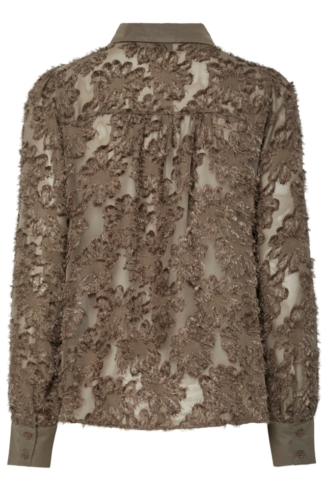 Pieces groene dames blouse | Achteraanzicht