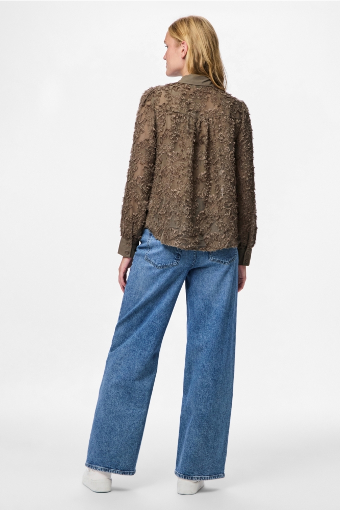 Pieces groene dames blouse | Model