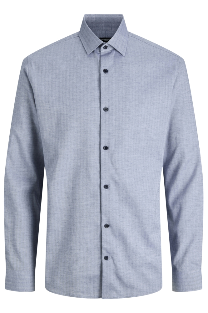 Jack & Jones blauwe heren overhemd | Vooraanzicht