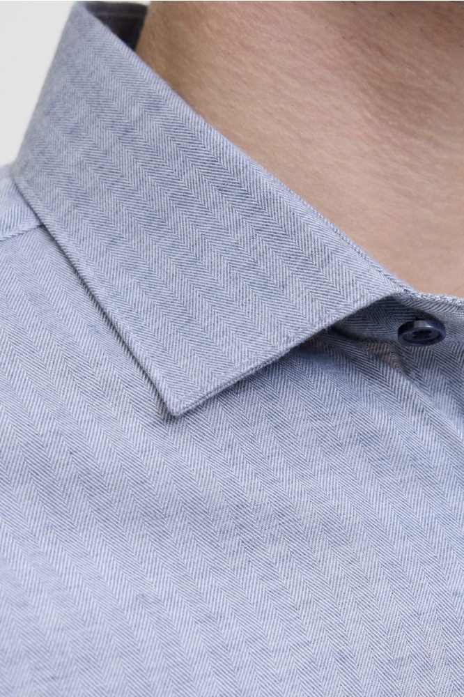 Jack & Jones blauwe heren overhemd | Close up