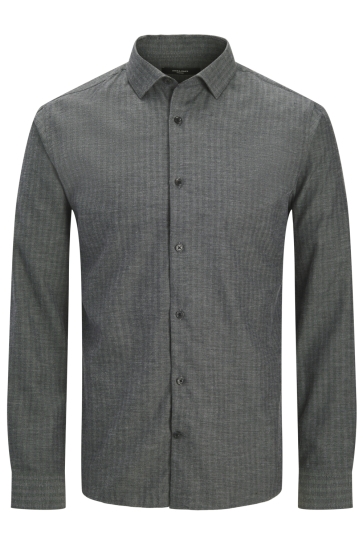 Jack & Jones Overhemd JPRBLAPARKER MELANGE L/S SHIRT BF S 12287496 BLACK