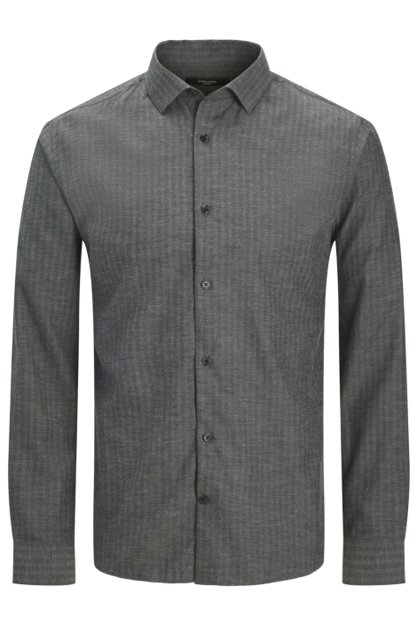 Jack & Jones zwarte heren overhemd | Vooraanzicht