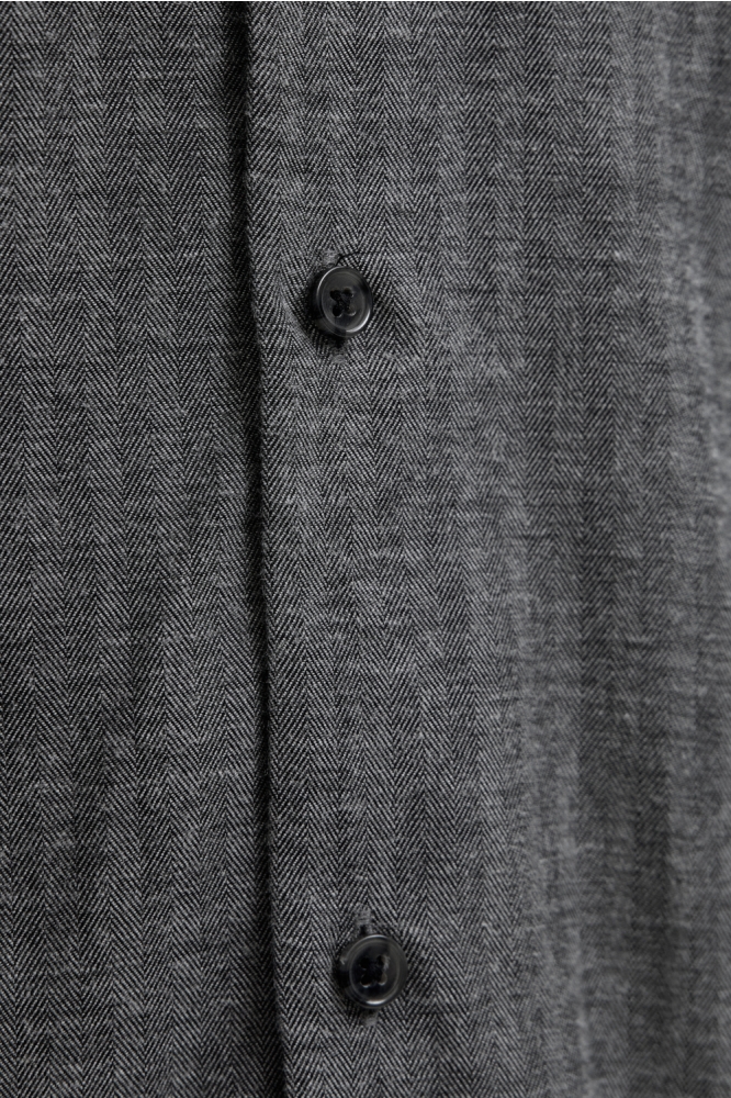 Jack & Jones zwarte heren overhemd | Close up