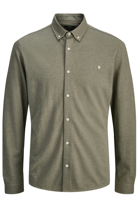 Jack & Jones groene heren overhemd | Vooraanzicht