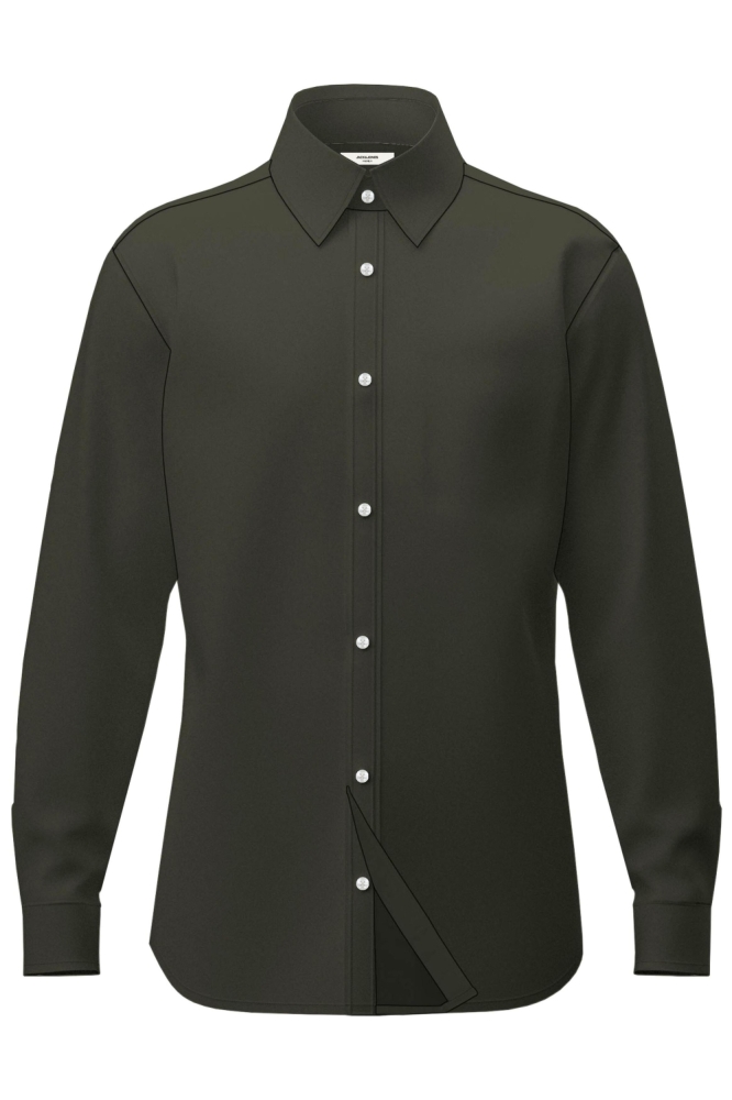 Jack & Jones groene heren overhemd | Vooraanzicht