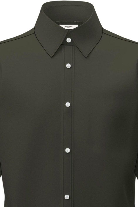 Jack & Jones groene heren overhemd | Close up