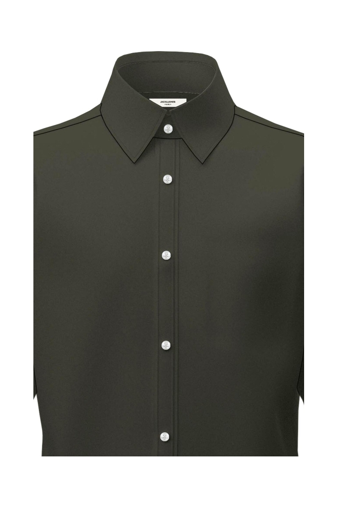 Jack & Jones groene heren overhemd | Close up