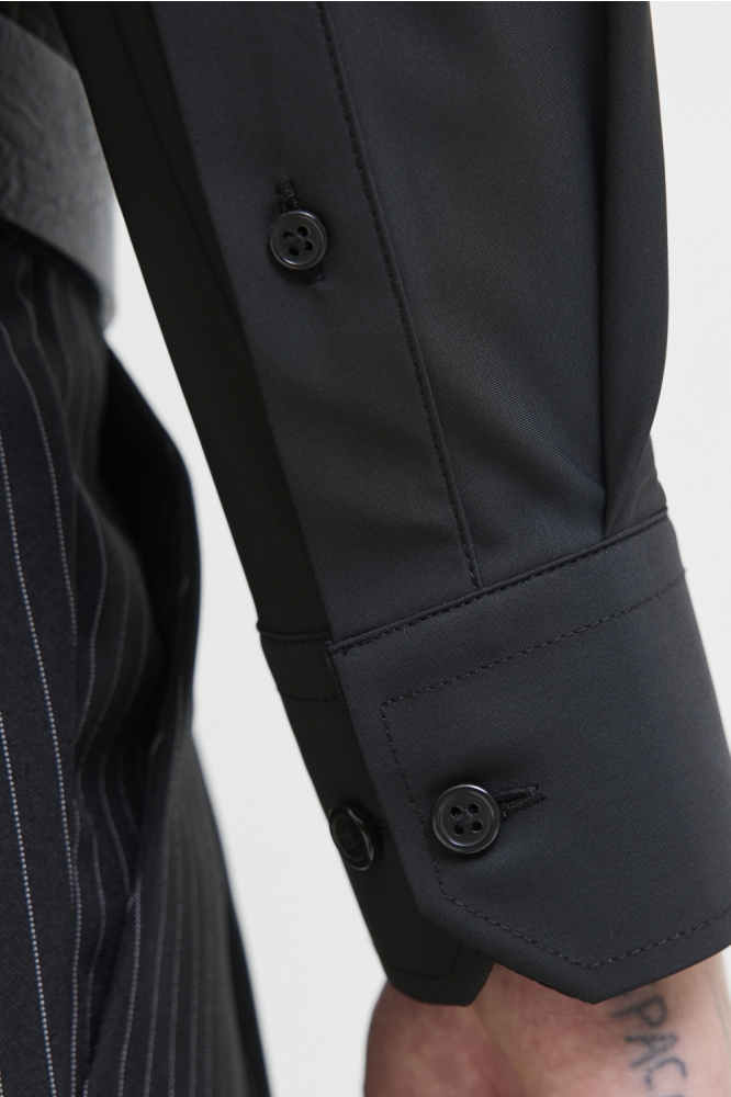 Jack & Jones zwarte heren overhemd | Close up