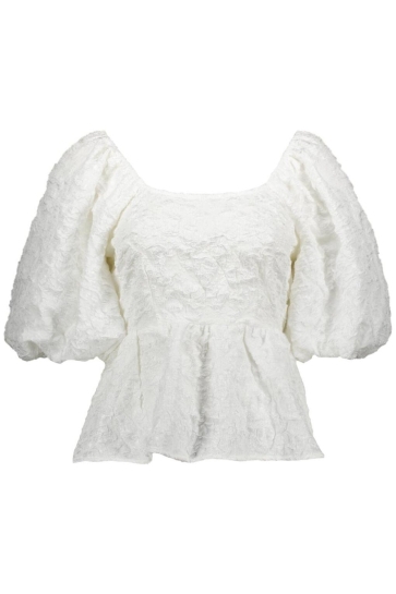 Pieces PCSALLY PUFF SLEEVES TOP WVN D2D 17164293 Cloud Dancer