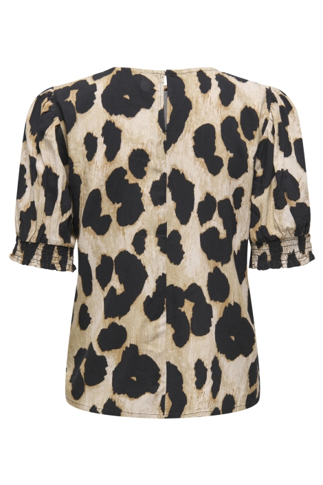 Only bruine dames t-shirt | Achteraanzicht