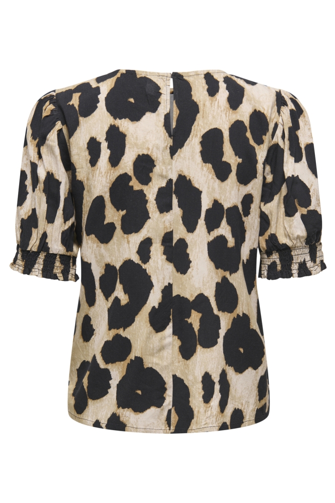 Only bruine dames t-shirt | Achteraanzicht