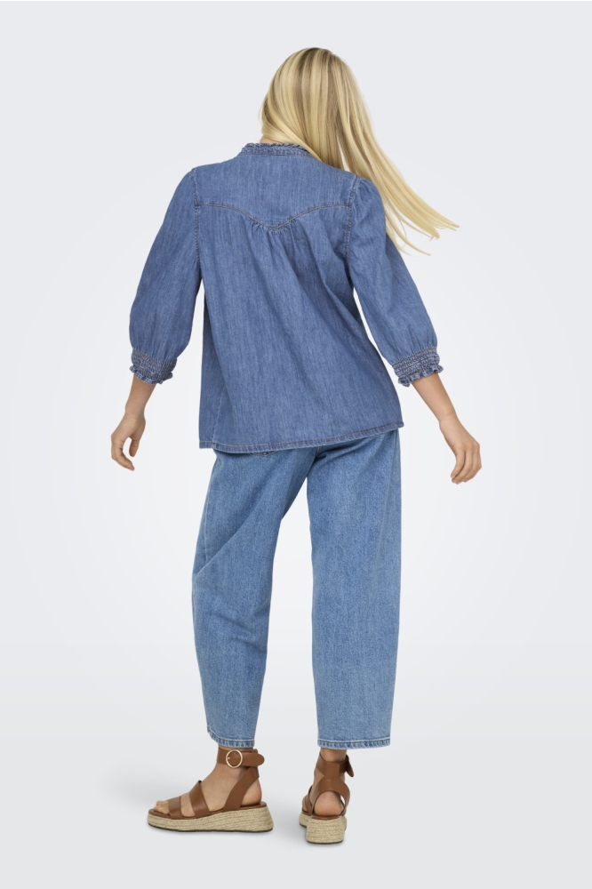 Only blauwe dames blouse | Model