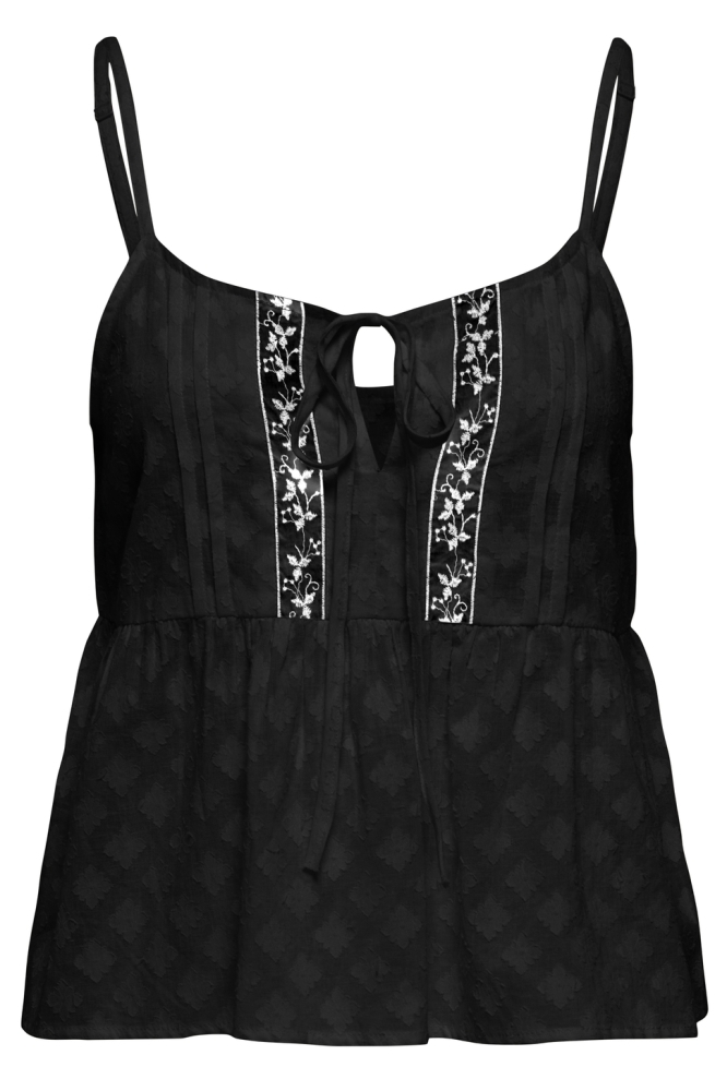 Only zwarte dames top | Vooraanzicht