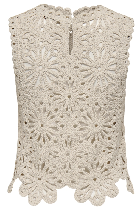 Only beige dames top | Achteraanzicht