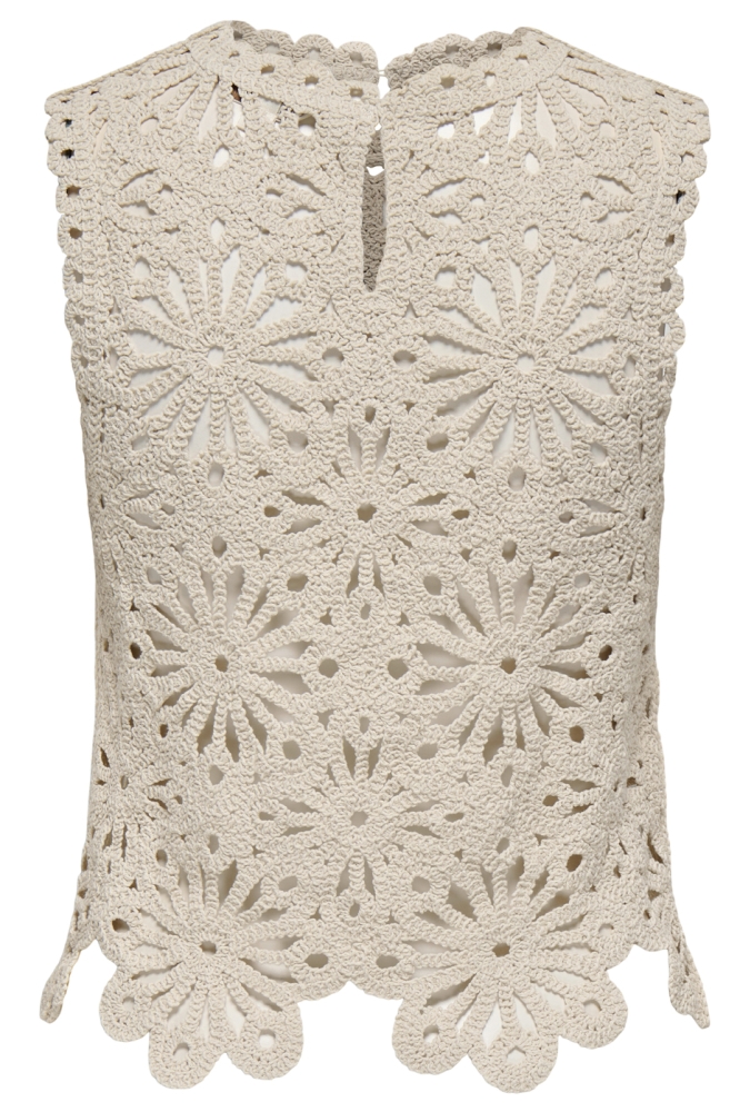 Only beige dames top | Achteraanzicht