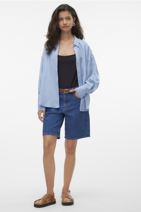 Vero Moda blauwe dames blouse | Model