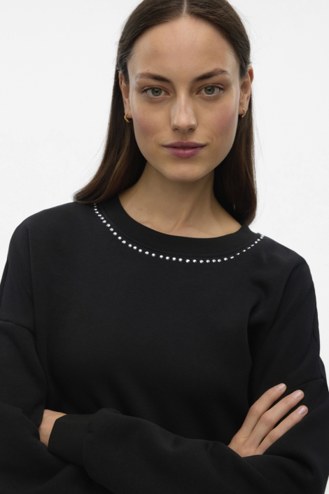 Vero Moda zwarte dames sweater | Close up