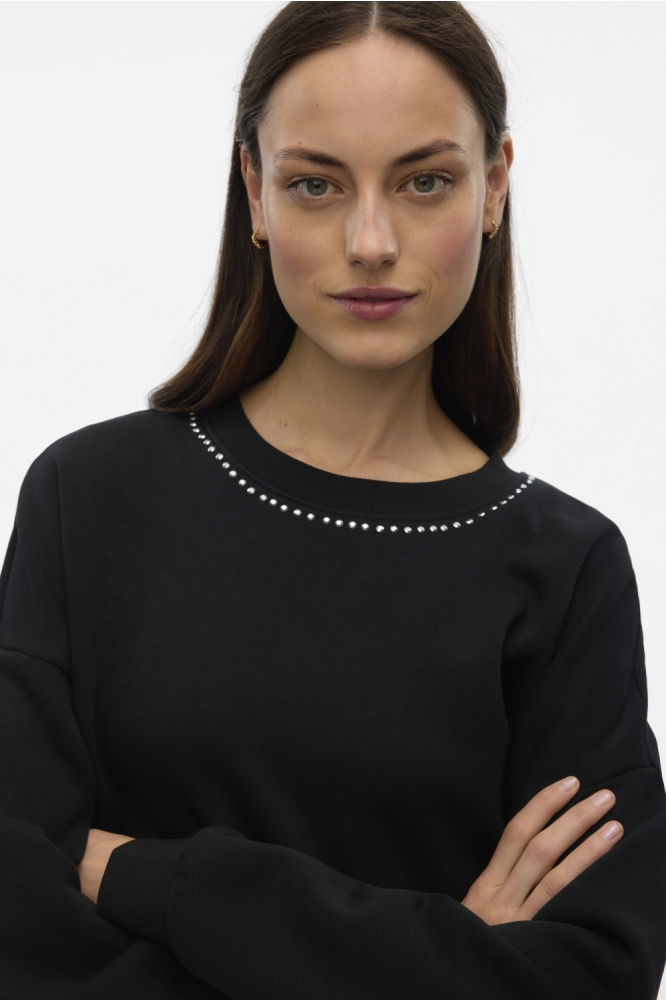 Vero Moda zwarte dames sweater | Close up