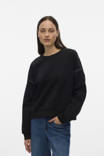 Vero Moda Trui VMLOTTE TRINA LS SWEAT BOX GA BF 10333544 Black/SHOULDER S