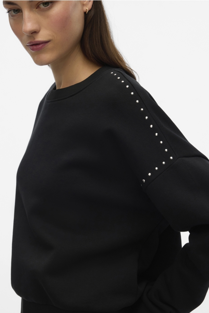 Vero Moda zwarte dames sweater | Model zijaanzicht