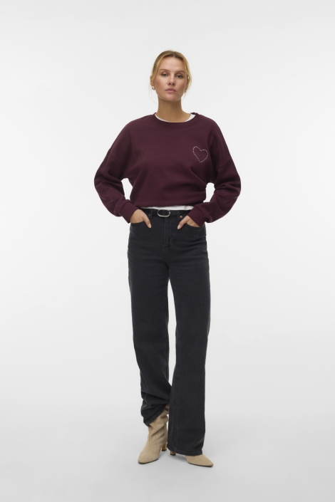 Vero Moda bordeaux dames sweater | Model