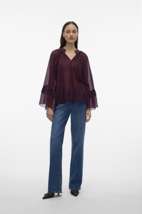 Vero Moda bordeaux dames blouse | Model