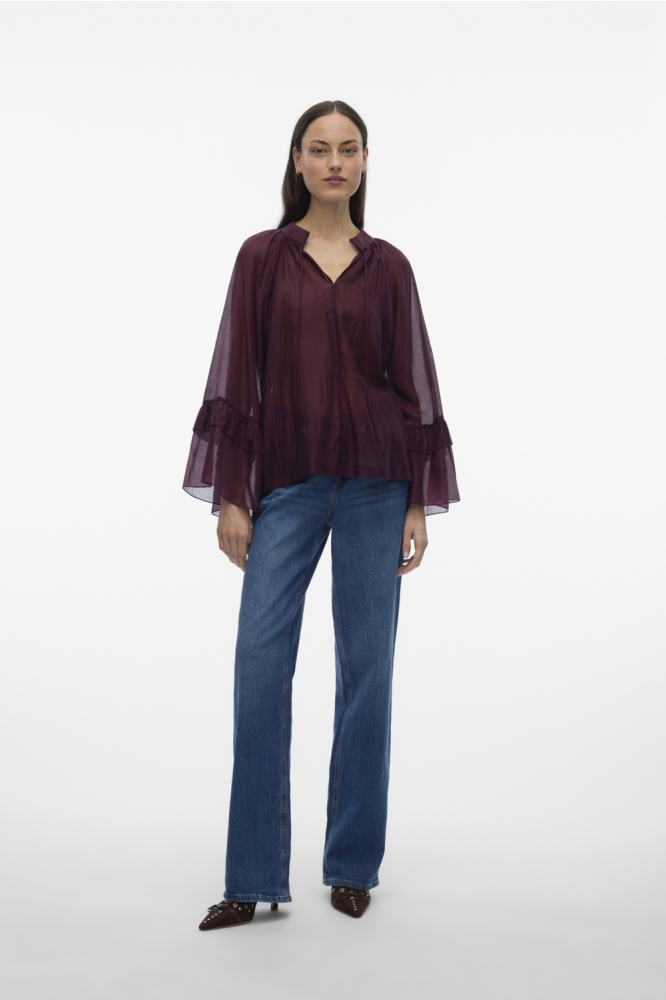 Vero Moda bordeaux dames blouse | Model