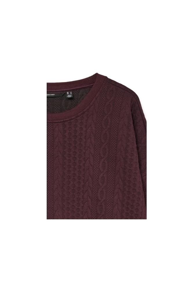 Vero Moda bordeaux dames sweater | Close up
