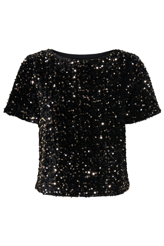 Only zwarte dames t-shirt | Vooraanzicht