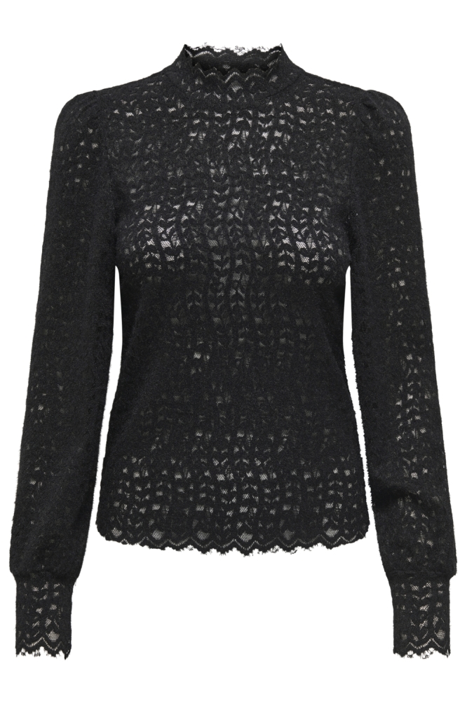 Only zwarte dames t-shirt | Vooraanzicht