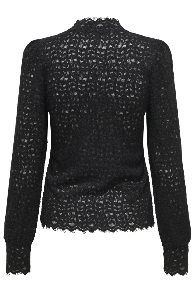 Only zwarte dames t-shirt | Achteraanzicht