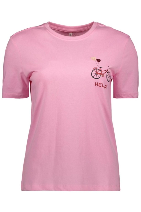 Only rode dames t-shirt | Vooraanzicht