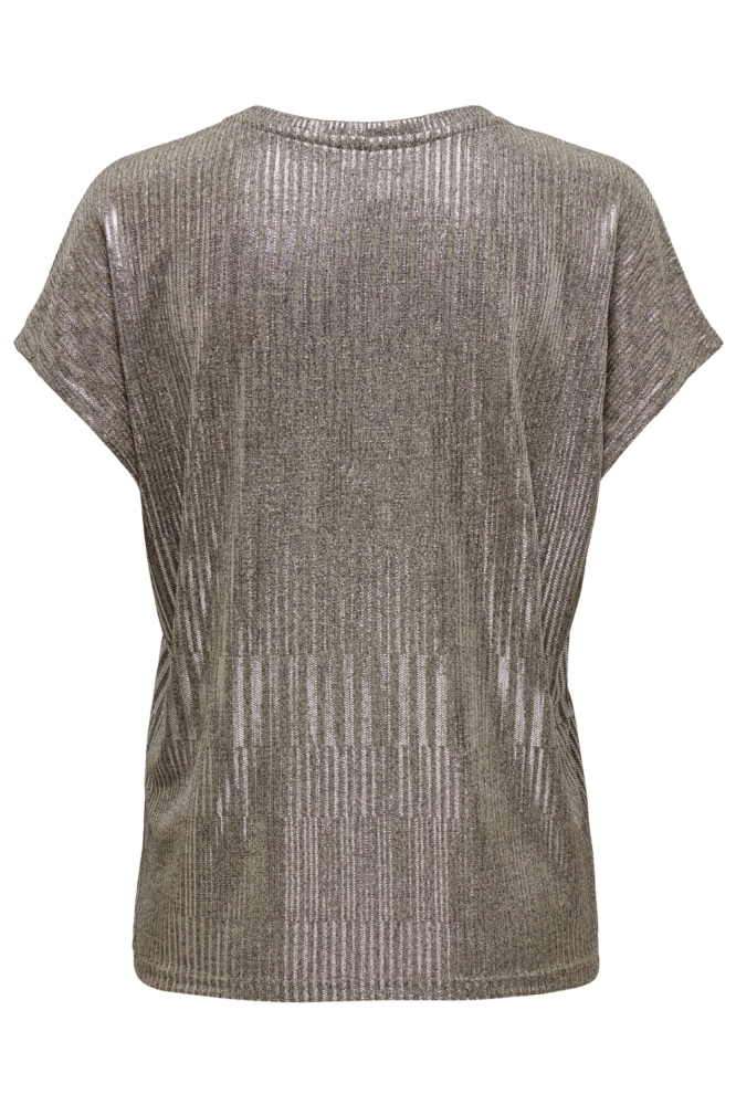 Only zilveren dames t-shirt | Achteraanzicht