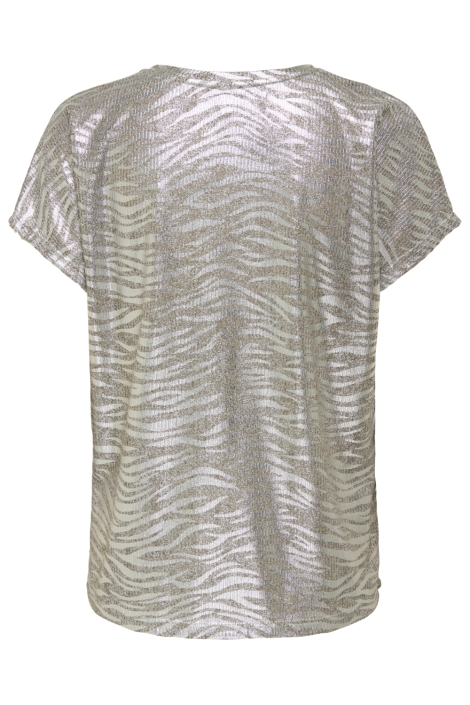 Only zilveren dames t-shirt | Achteraanzicht