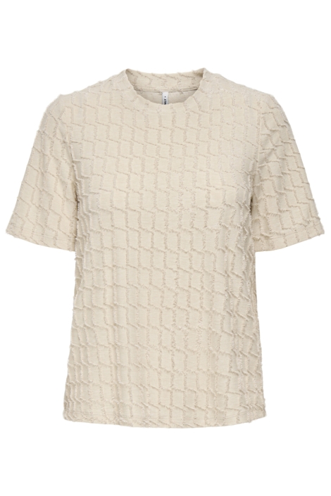 Only beige dames t-shirt | Vooraanzicht