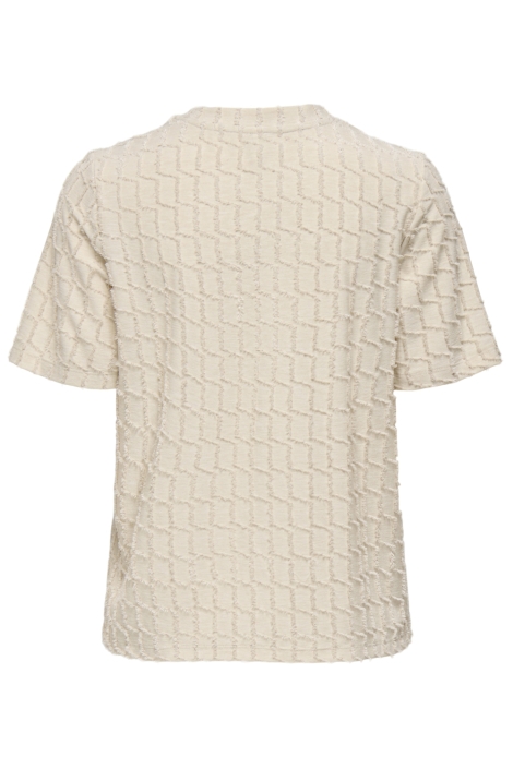 Only beige dames t-shirt | Achteraanzicht