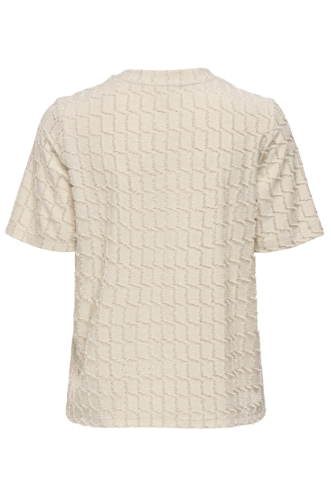 Only beige dames t-shirt | Achteraanzicht