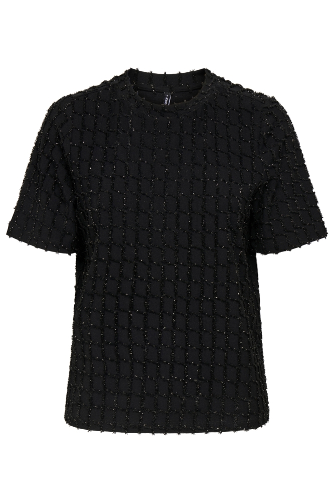 Only zwarte dames t-shirt | Vooraanzicht