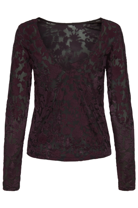 Only zwarte dames t-shirt | Achteraanzicht