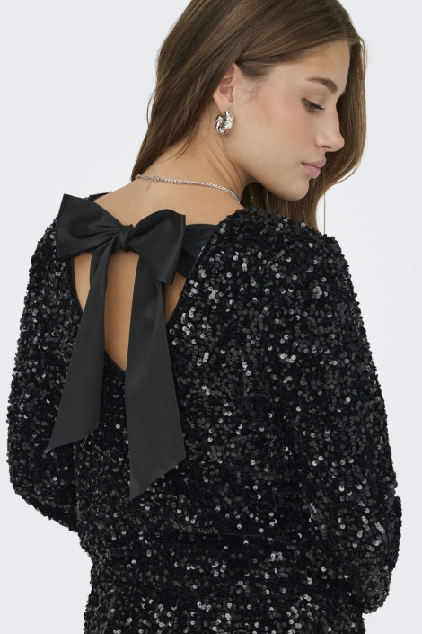 Only zwarte dames t-shirt | Close up