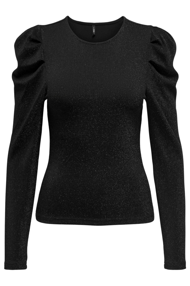 Only zwarte dames t-shirt | Vooraanzicht