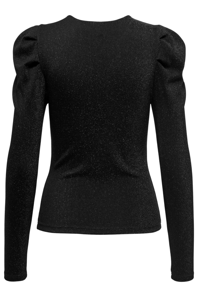 Only zwarte dames t-shirt | Achteraanzicht